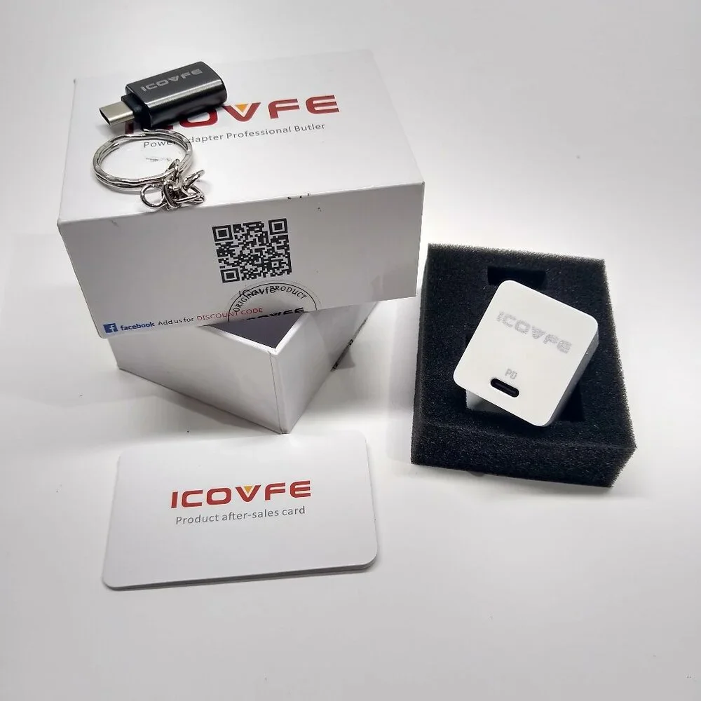ICOVFE Pro Butler PD Charger 18W USB-C Model R5401 Compact & Portable / Keychain
